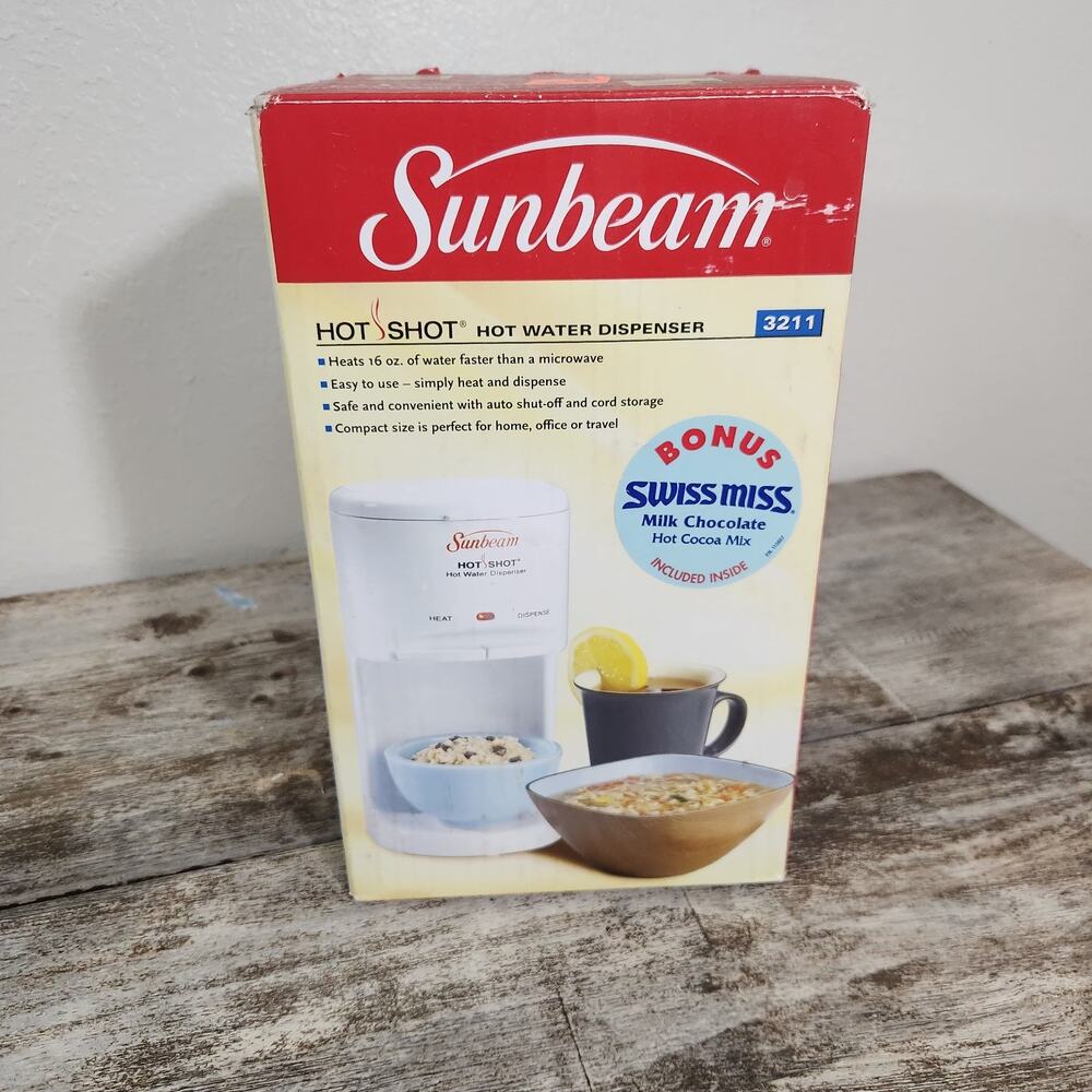 Sunbeam Hot Shot 3211 Electric Hot Water Dispenser 0.5 Qt White 1450W Kitchen